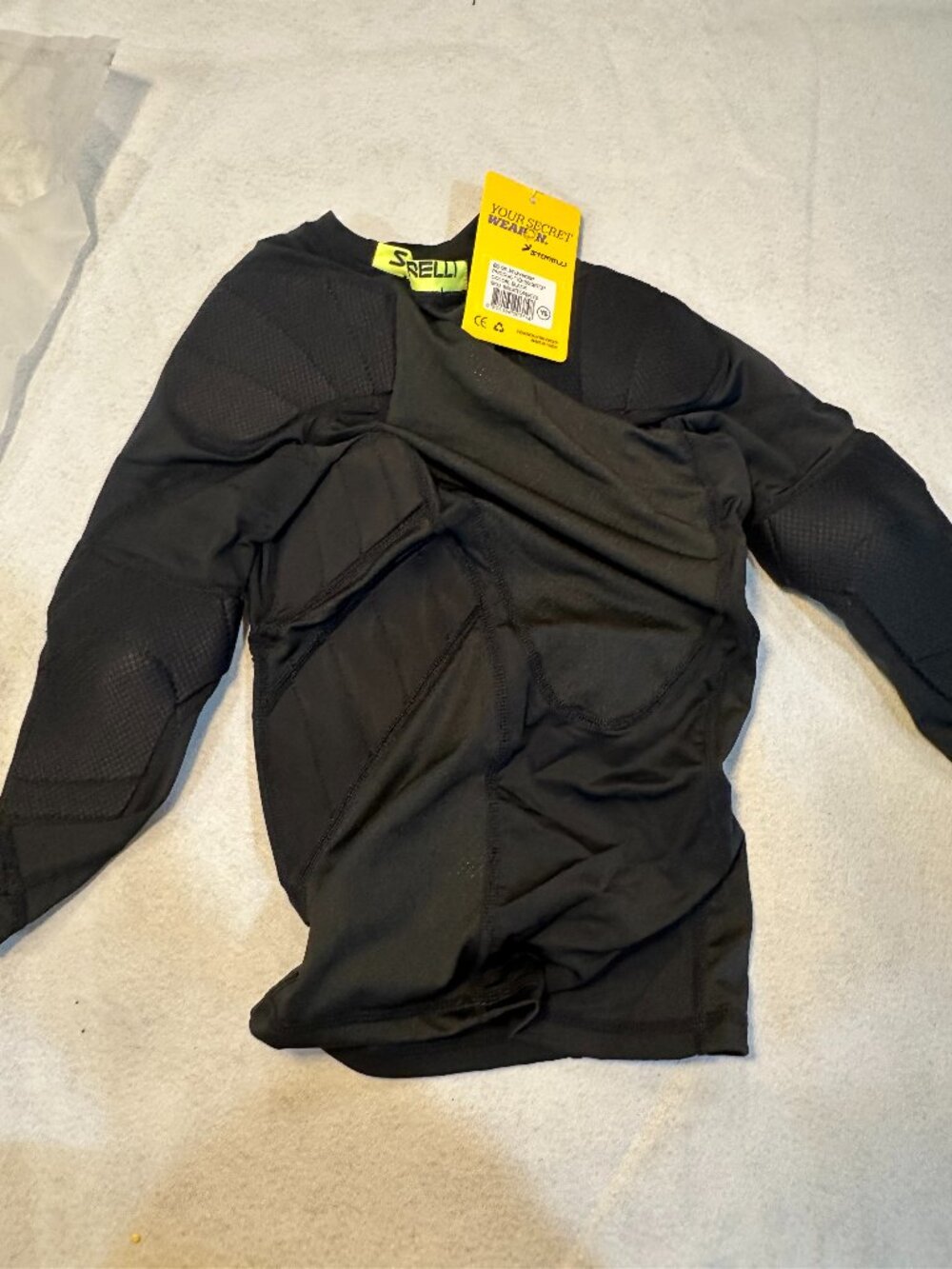 STORELLI BS GK THREE QUATER UNDERSHIRT BLACK YS
